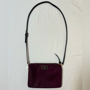 NEVER WORN Purple Kate Spade Crossbody Bag with Black Strap
